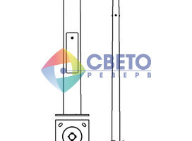 Круглая опора освещения оцинкованная 8 метров