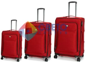 Набор из 3 чемоданов сверхлегкий красный