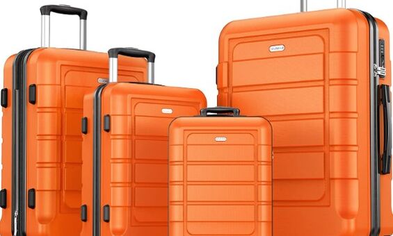 Комплект из 4 чемоданов оранжевый